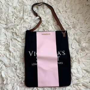 Pink and black Victoria secret bag